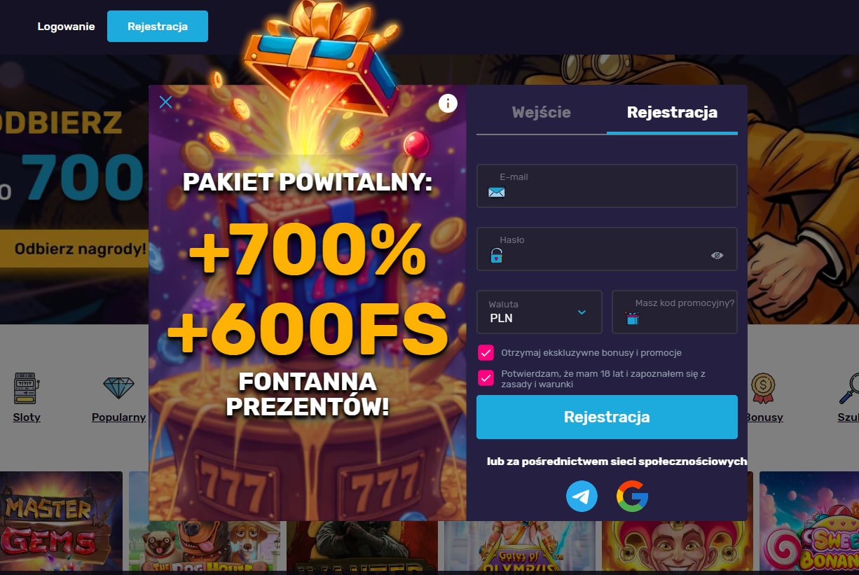 Fountain Casino 100 zł Bez Depozytu na Pierwsze Wrażenie